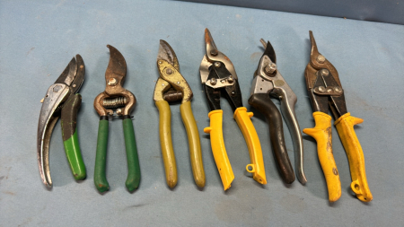 Selection of Tin Snips and Pruners