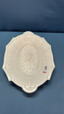 Atterbury Milk Glass Retriever Platter