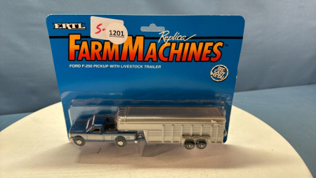 Ford F250 Pickup Truck with Livestock Trailer