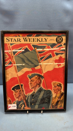 Framed Star Weekly Front Page from 1944