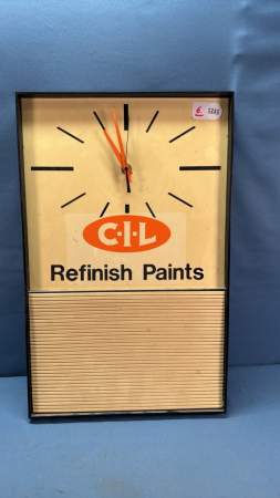 CIL Paint Battery Operated Clock -Untested