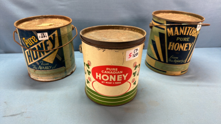 3 -8lb Honey Pails -1 is John Gackstetter -Exeter