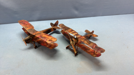 2 Homemade Bi-Plane Toys