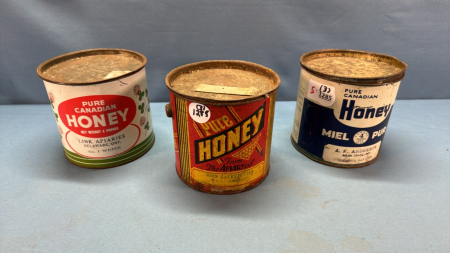 3 -4lb Honey Cans -See Notes