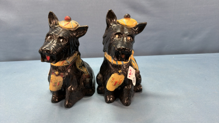 2 Plastic Terrier Coin Banks