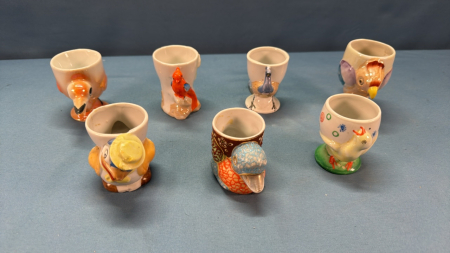 7 Egg Cups -Bird Themed