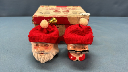 Santa and Mrs. Claus Egg Cup Set in Original Box