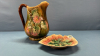 Majolica Ice Water Pitcher and Begonia Leaf Dish - 2