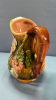 Majolica Ice Water Pitcher and Begonia Leaf Dish - 5