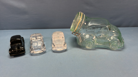 Glass Car Items Lot -See Notes