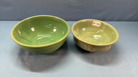 9in Medalta Bowl and 8in Roseville USA Bowl