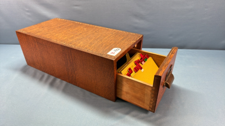 Dovetailed Wooden Library Card Catalogue Box