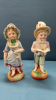 2 Pairs of Glazed Victorian Figurines -See Notes - 2