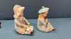 2 Pairs of Glazed Victorian Figurines -See Notes - 8