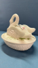 Antique Pat. Milk Glass Swan on Nest -See Notes - 2