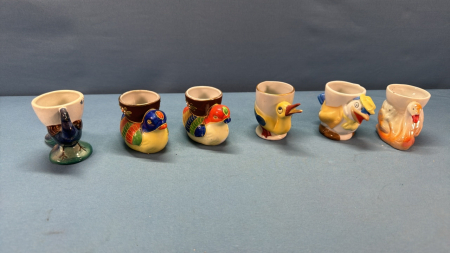 6 Figural Egg Cups