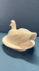 Milk Glass Challinor Wavy Duck Covered Dish - 2