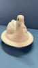 Milk Glass Challinor Wavy Duck Covered Dish - 7