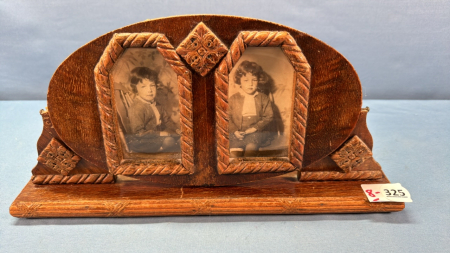 Vintage Swivel Wooden Framed Picture Holder