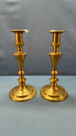 2 -10in Brass Push-Up Candle Sticks