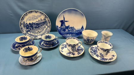 Assorted Blue and White China Lot -See Notes