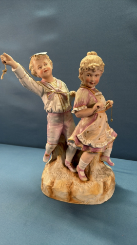 Victorian Bisque Young Couple Figurine