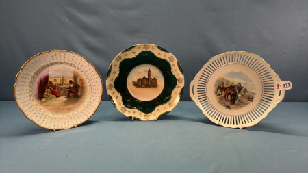 3 Scenic Porcelain Plates