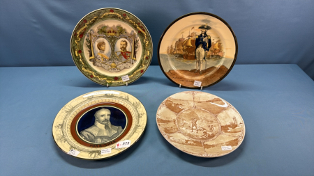 4 Historical Royal Doulton Plates -See Notes