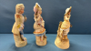 3 Bisque Victorian Figurines -See Notes - 4