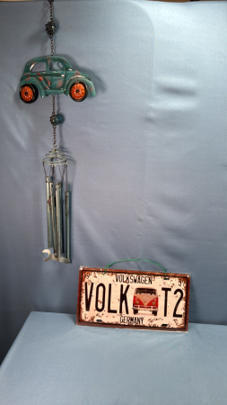 Volkswagen Wind Chime and Licence Plate