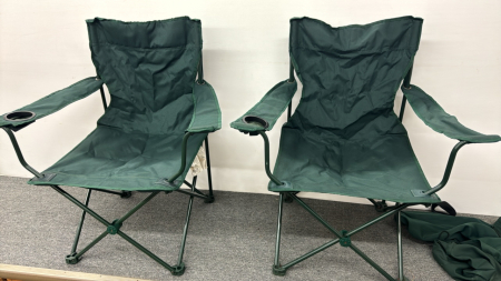 2 Ozark Trail Folding Camp Chairs with Bags