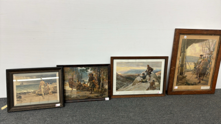 4 Early Explorer Prints -See Notes