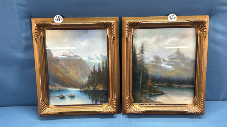 2 Mountain Scene Pastels By Maisie Wride -See Note