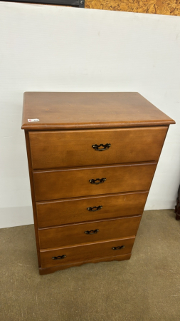 5 Drawer Maple Chest of Drawers