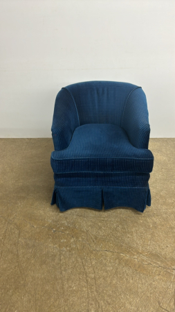 Blue Upholstered Tub Chair