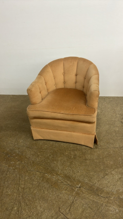 Beige Upholstered Tub Chair