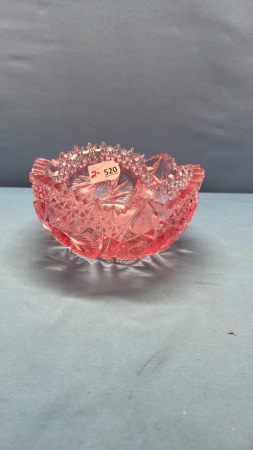 Pink Pinwheel-Style Bowl