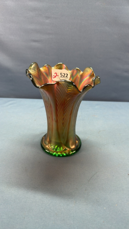 Northwood Iridescent Carnival Glass Vase