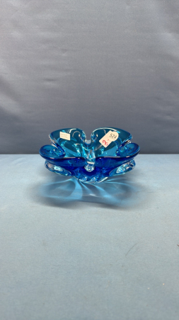 Chalet Canada Blue Art Glass Bowl