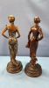 Pair of Bronze Patinated Flapper Girls - 3