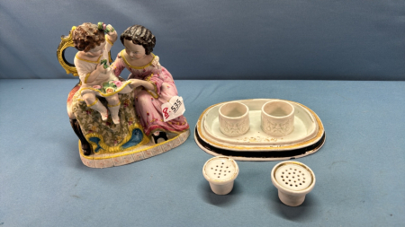 Victorian Covered Salt & Pepper Set -See Note