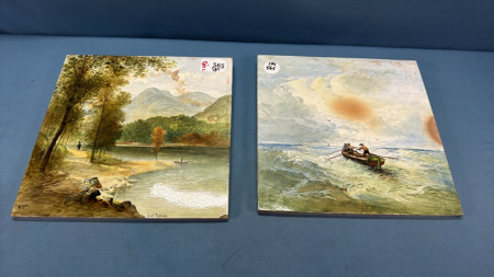 2 Large Tiles -Signed William Yale -See Notes