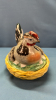 Staffordshire Coloured Antique Hen on Nest - 7