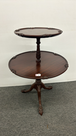 Round 2 Shelf Pedestal Table