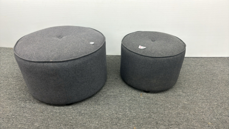 2 Stacking Upholstered Foot Stools