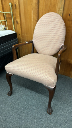 Dusty Rose Upholstered Arm Chair