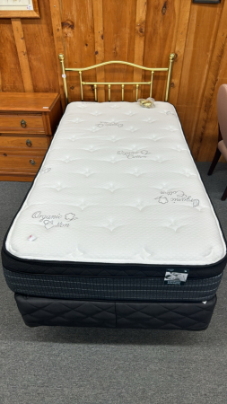 Single Box Spring, Mattress, Frame and Head Board