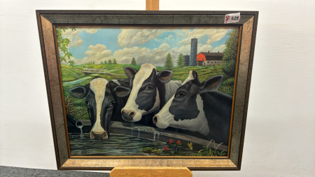 Framed Ross Butler Holstein Cow Print