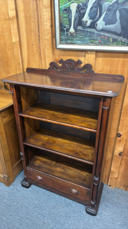 Book Case with Drawer -Drawer Has Moustache Pulls