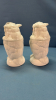 Pair of Milk Glass Covered Owl Jars -See Notes - 2